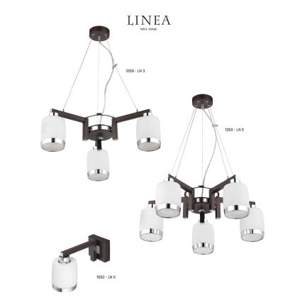 Jupiter 1058 LN3 - Obesni lestenec LINEA 3xE27/60W/230V