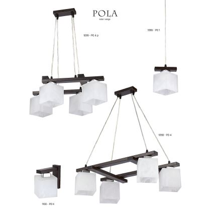Jupiter 1099 - PO 4 p - Obesni lestenec POLA 4xE27/60W/230V
