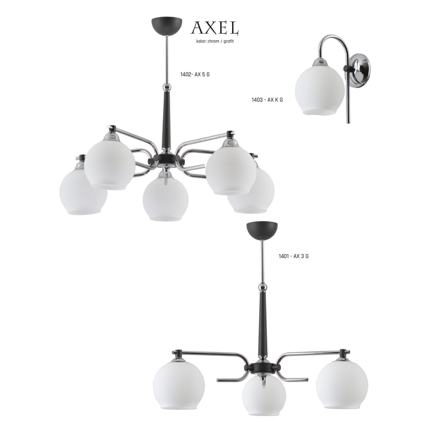 Jupiter 1401 - AX 3 G - Lestenec na drogu AXEL 3xE27/60W/230V