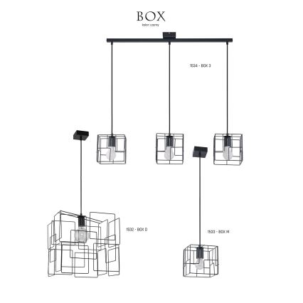 Jupiter 1533 - BOX M - Obesna svetilka BOX E27/60W