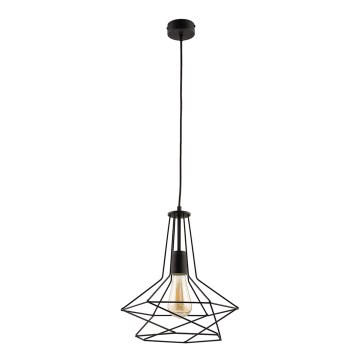 Jupiter 1658 - Lestenec na vrvici ORO 1xE27/60W/230V črn