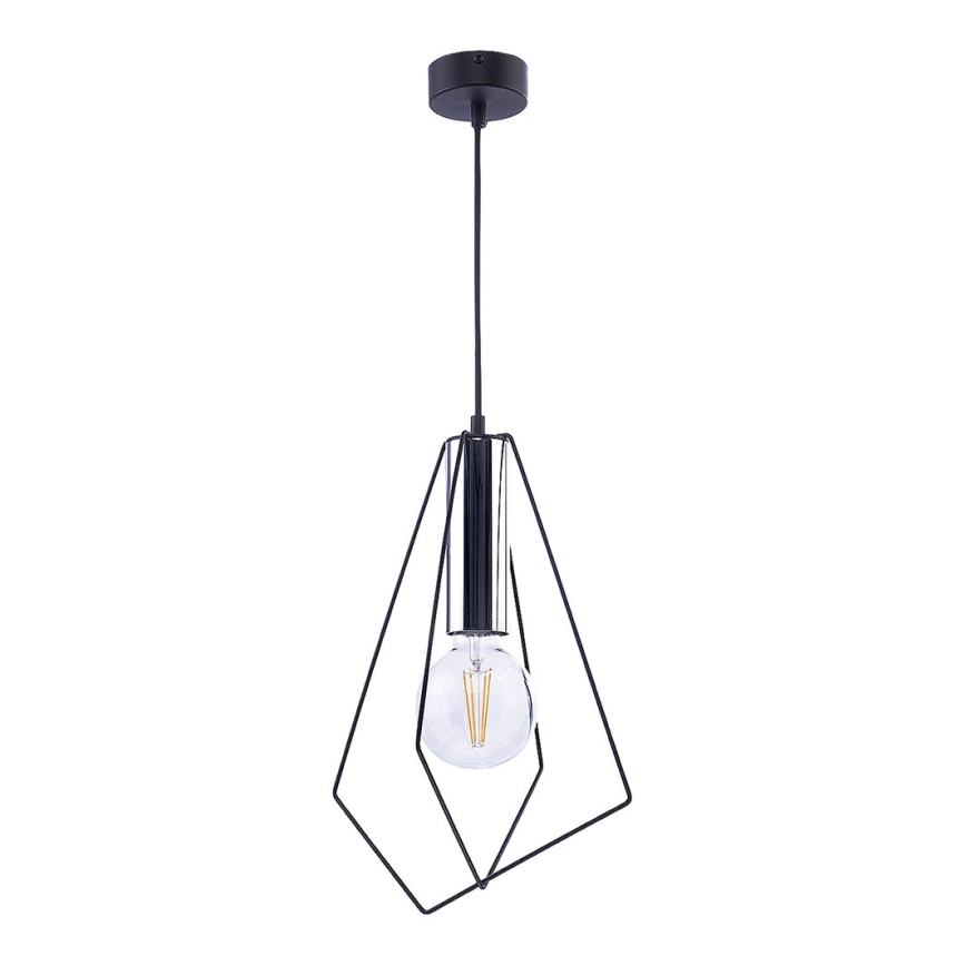 Jupiter 1661 - Lestenec na vrvici KAIR 1xE27/60W/230V črna/sijajni krom