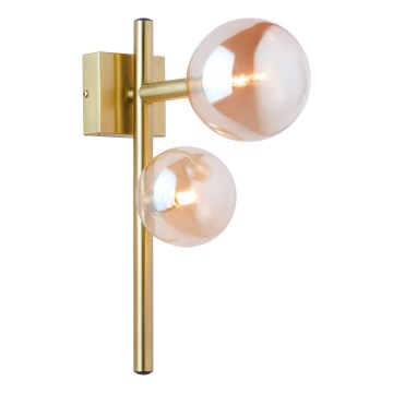Jupiter 1900 - Stenska svetilka NEPTUN 2xG9/14W/230V zlata/dimno bež
