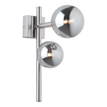 Jupiter 1903 - Stenska svetilka NEPTUN 2xG9/14W/230V mat krom/dimna siva