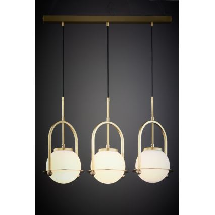 Jupiter 1917 - Lestenec na lanku ROSSO 3xE27/15W/230V zlati