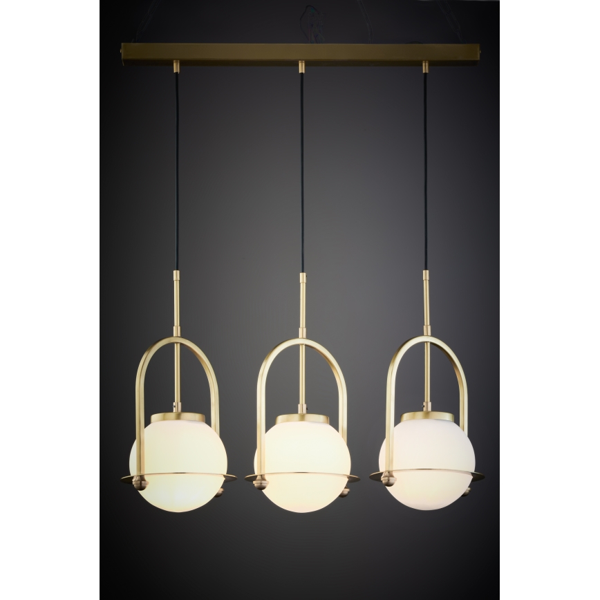 Jupiter 1917 - Lestenec na lanku ROSSO 3xE27/15W/230V zlati