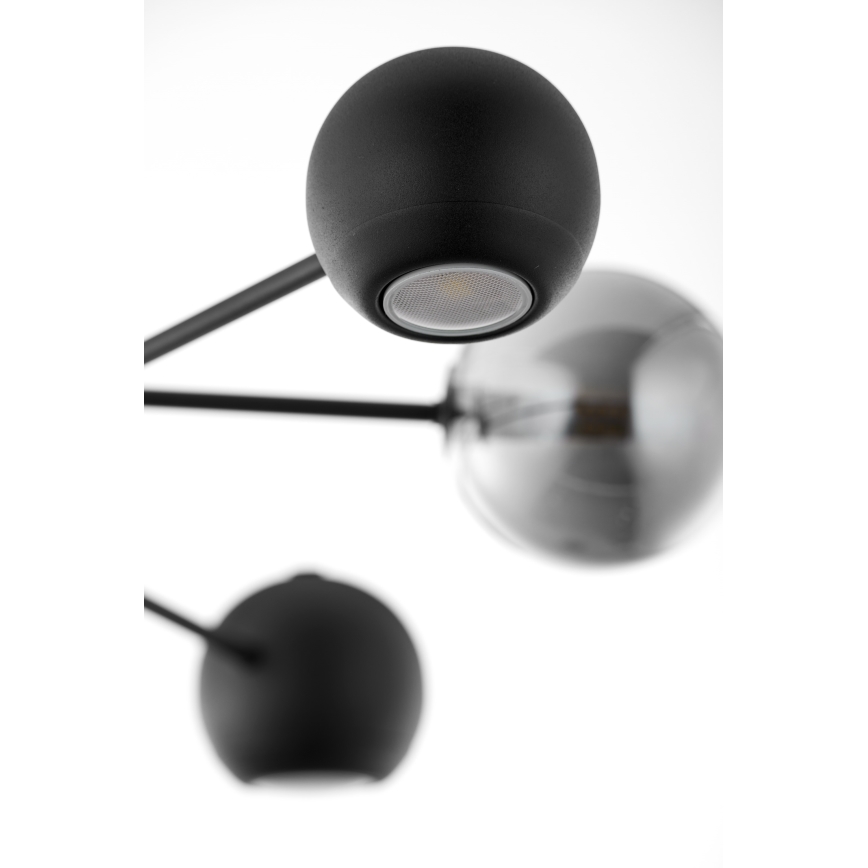 Jupiter 1974 - Lestenec na drogu MOKA 3xGU10/10W/230V + 3xG9/10W/230V črna/sijajni krom