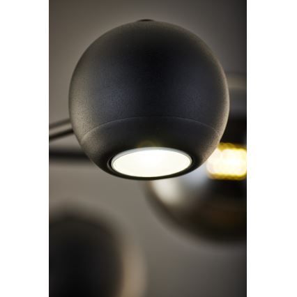 Jupiter 1974 - Lestenec na drogu MOKA 3xGU10/10W/230V + 3xG9/10W/230V črna/sijajni krom