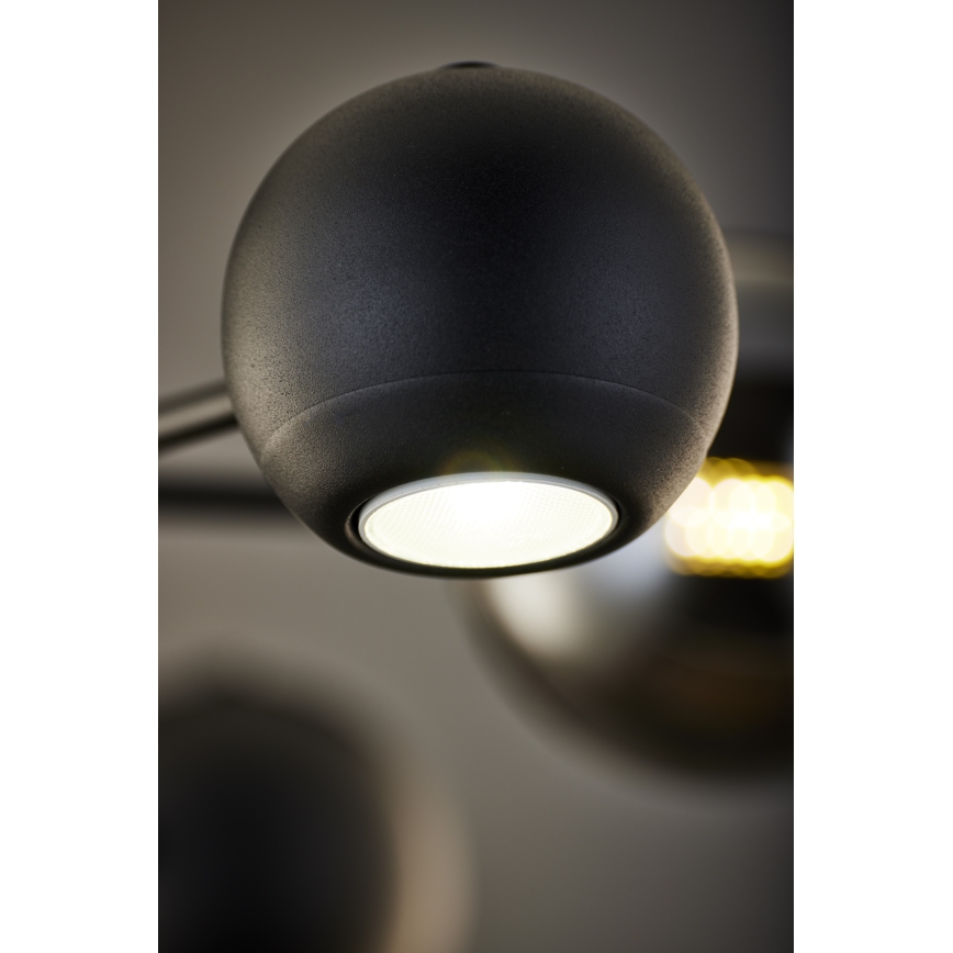 Jupiter 1974 - Lestenec na drogu MOKA 3xGU10/10W/230V + 3xG9/10W/230V črna/sijajni krom