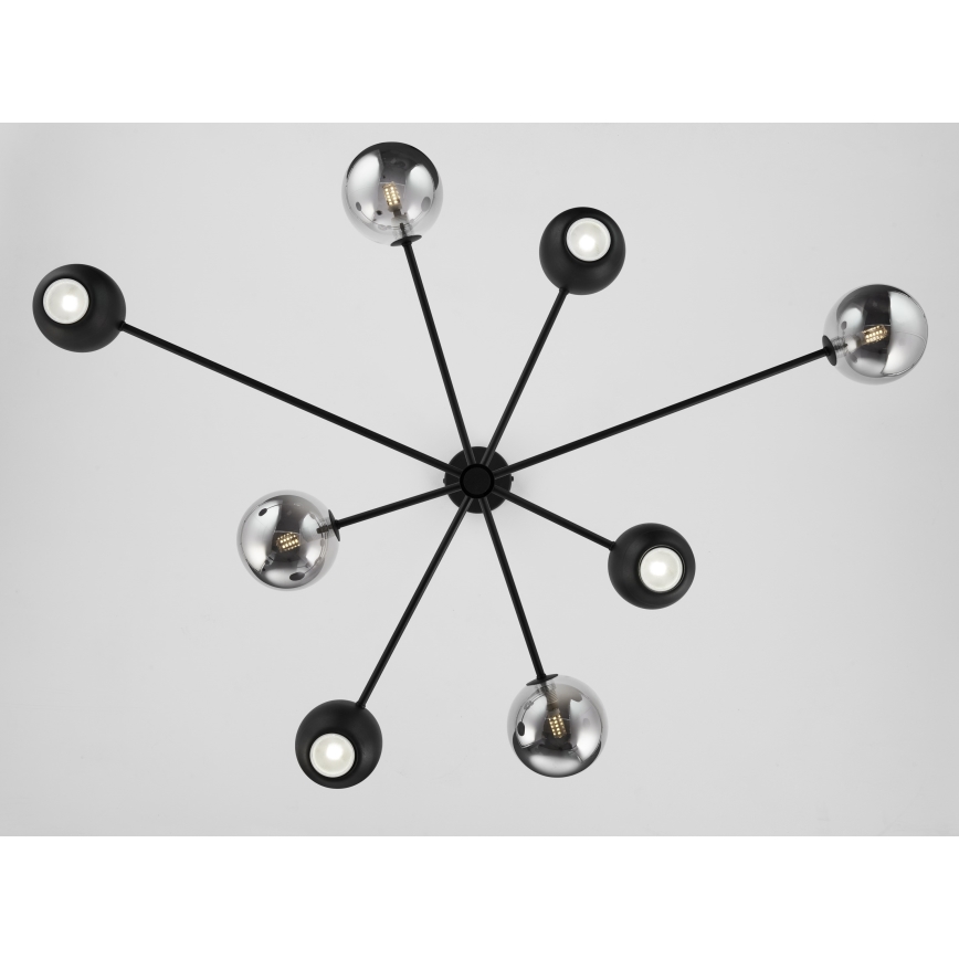Jupiter 1975 - Lestenec na drogu MOKA 4xGU10/10W/230V + 4xG9/10W/230V črna/sijajni krom