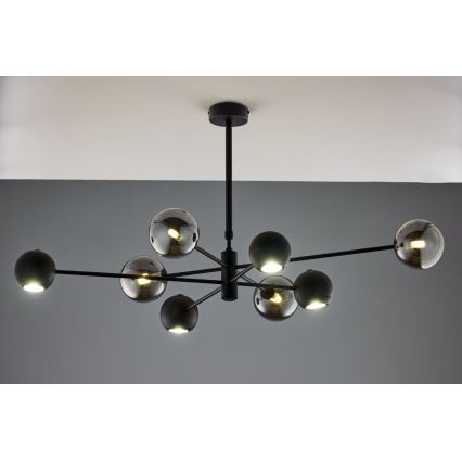 Jupiter 1975 - Lestenec na drogu MOKA 4xGU10/10W/230V + 4xG9/10W/230V črna/sijajni krom