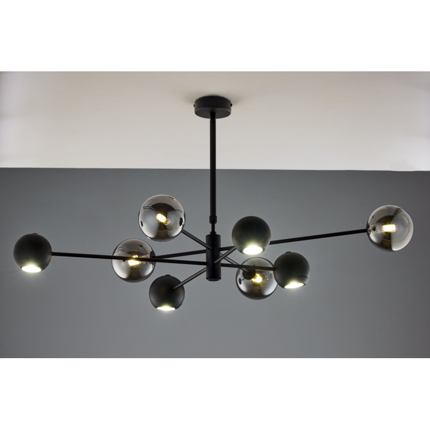 Jupiter 1975 - Lestenec na drogu MOKA 4xGU10/10W/230V + 4xG9/10W/230V črna/sijajni krom