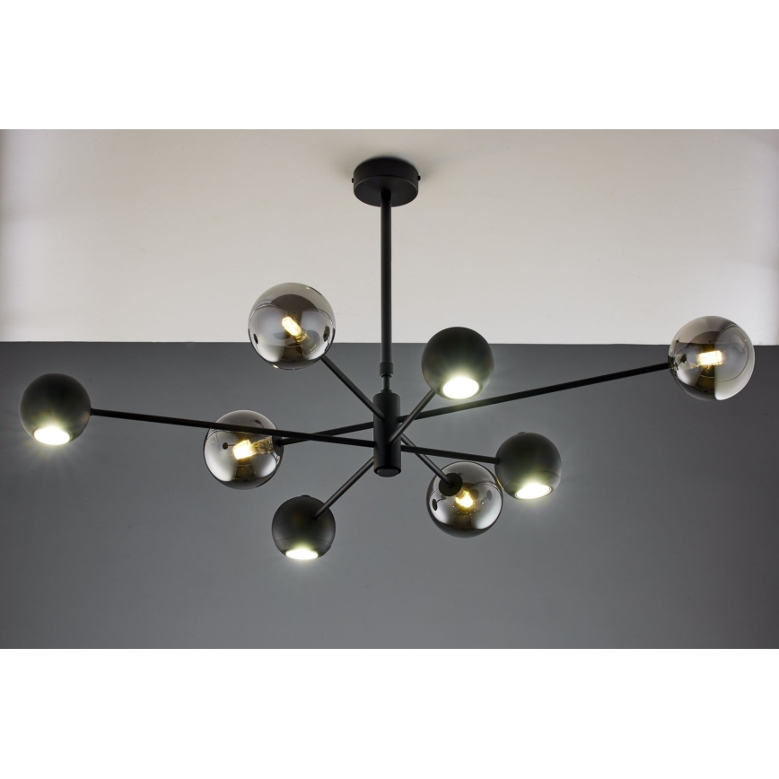 Jupiter 1975 - Lestenec na drogu MOKA 4xGU10/10W/230V + 4xG9/10W/230V črna/sijajni krom
