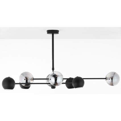 Jupiter 1975 - Lestenec na drogu MOKA 4xGU10/10W/230V + 4xG9/10W/230V črna/sijajni krom