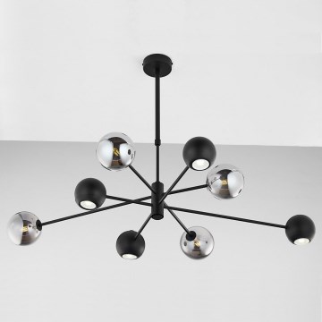 Jupiter 1975 - Lestenec na drogu MOKA 4xGU10/10W/230V + 4xG9/10W/230V črna/sijajni krom