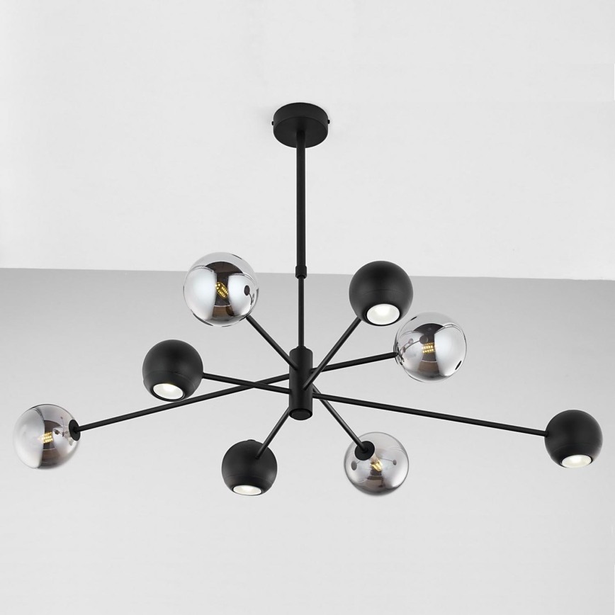 Jupiter 1975 - Lestenec na drogu MOKA 4xGU10/10W/230V + 4xG9/10W/230V črna/sijajni krom