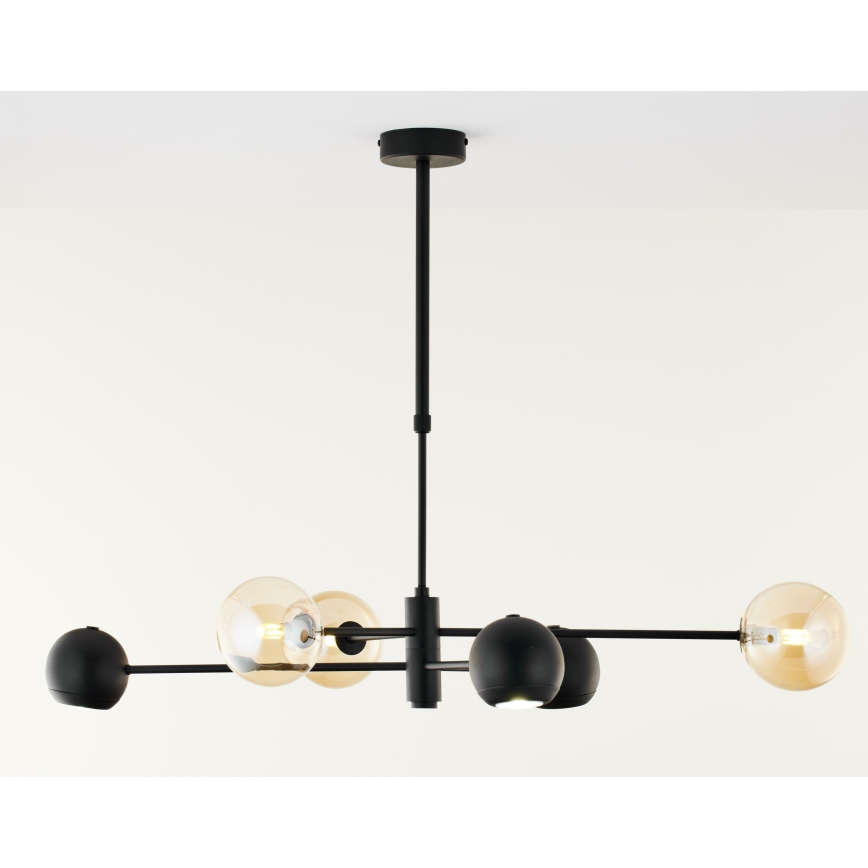 Jupiter 1993 - Lestenec na drogu MOKA 3xGU10/10W/230V + 3xG9/10W/230V črna/bež