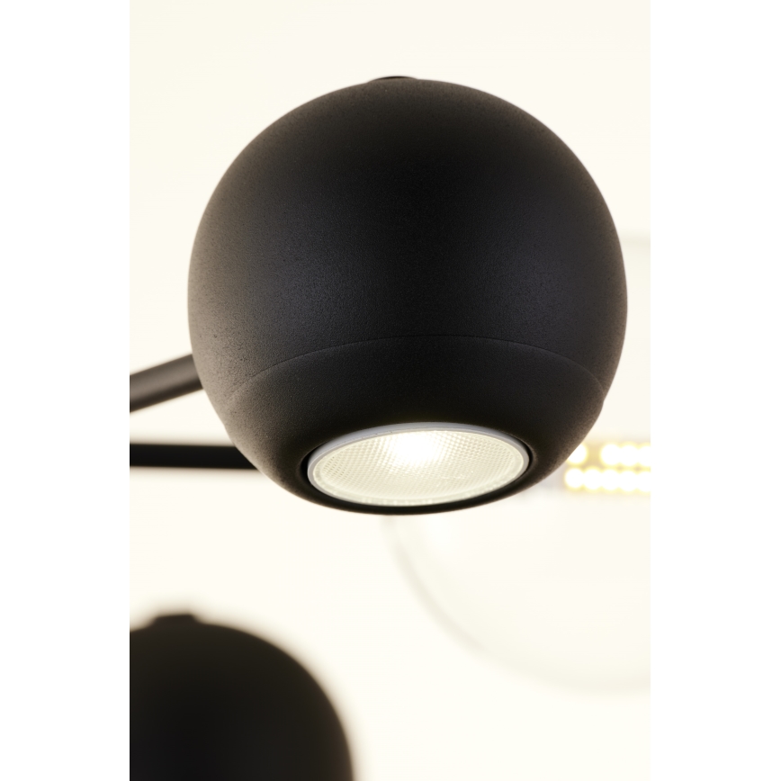Jupiter 1993 - Lestenec na drogu MOKA 3xGU10/10W/230V + 3xG9/10W/230V črna/bež