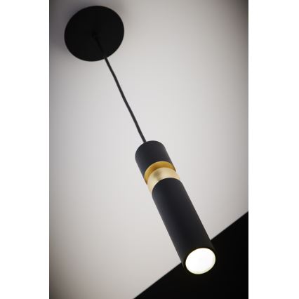 Jupiter 2003 - Lestenec na vrvici ALAS 1xGU10/10W/230V črna/zlata
