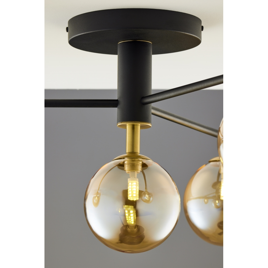 Jupiter 2031 - Nadgradni lestenec FIGARO 4xG9/10W/230V črna/zlata/bež