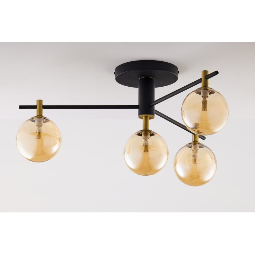 Jupiter 2031 - Nadgradni lestenec FIGARO 4xG9/10W/230V črna/zlata/bež