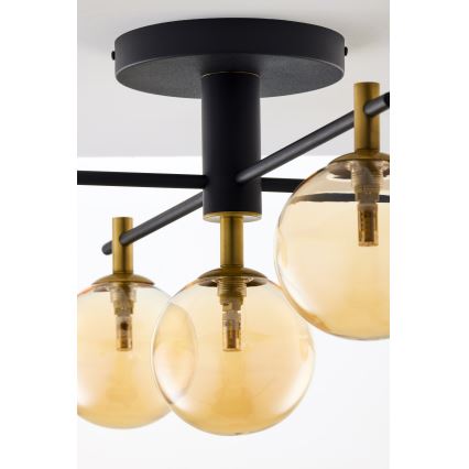 Jupiter 2032 - Nadgradni lestenec FIGARO 5xG9/10W/230V črna/zlata/bež