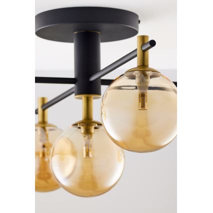 Jupiter 2032 - Nadgradni lestenec FIGARO 5xG9/10W/230V črna/zlata/bež