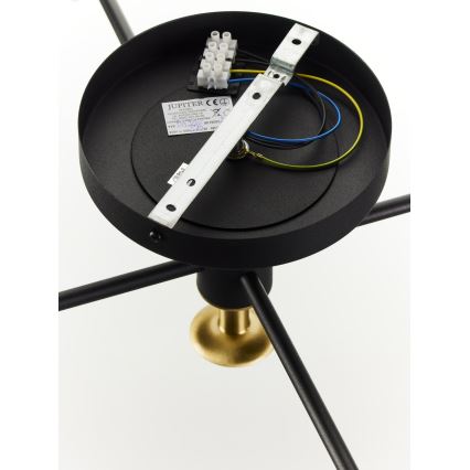 Jupiter 2032 - Nadgradni lestenec FIGARO 5xG9/10W/230V črna/zlata/bež