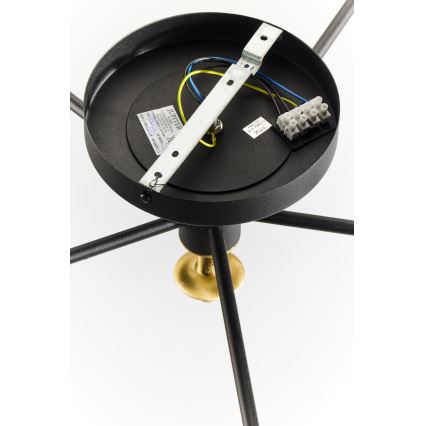 Jupiter 2033 - Nadgradni lestenec FIGARO 6xG9/10W/230V črna/zlata/bež