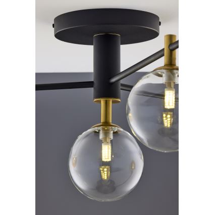 Jupiter 2034 - Nadgradni lestenec FIGARO 4xG9/10W/230V črna/zlata/bež/prozorna