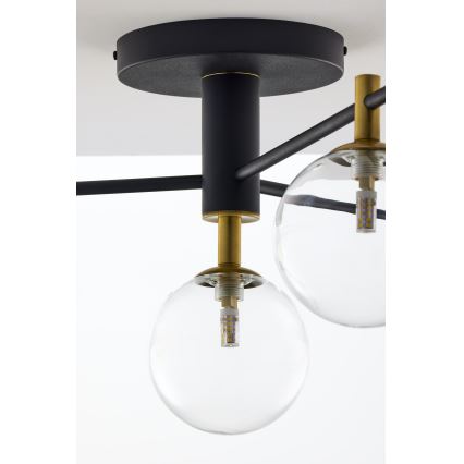 Jupiter 2034 - Nadgradni lestenec FIGARO 4xG9/10W/230V črna/zlata/bež/prozorna
