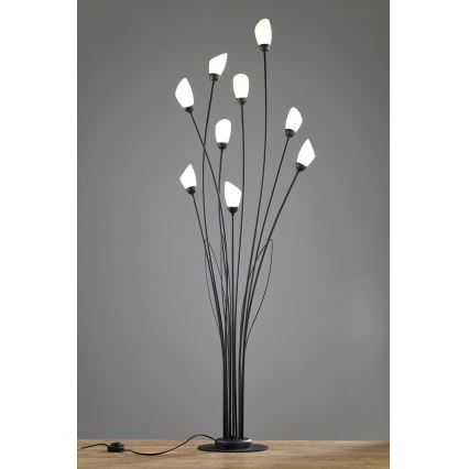 Jupiter 2058 - Stoječa svetilka GLORIOSA 9xG9/14W/230V črna