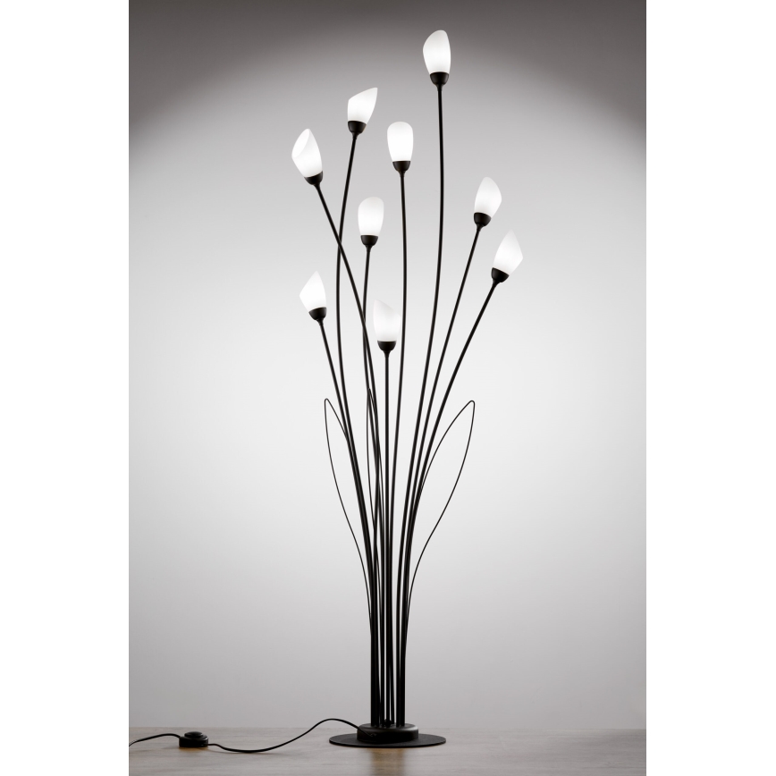 Jupiter 2058 - Stoječa svetilka GLORIOSA 9xG9/14W/230V črna