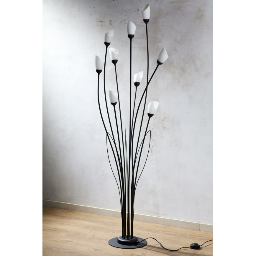 Jupiter 2058 - Stoječa svetilka GLORIOSA 9xG9/14W/230V črna