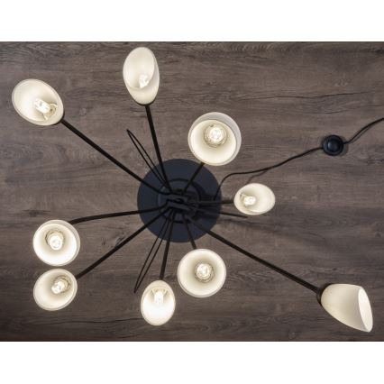 Jupiter 2058 - Stoječa svetilka GLORIOSA 9xG9/14W/230V črna