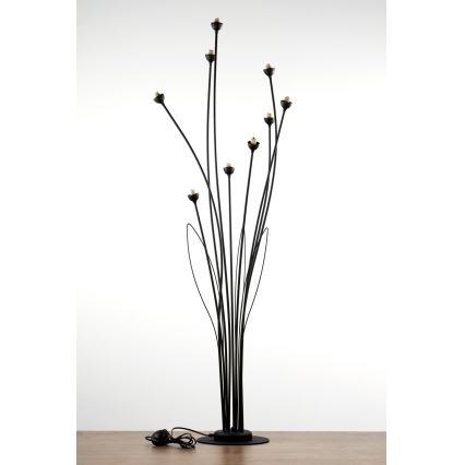 Jupiter 2058 - Stoječa svetilka GLORIOSA 9xG9/14W/230V črna