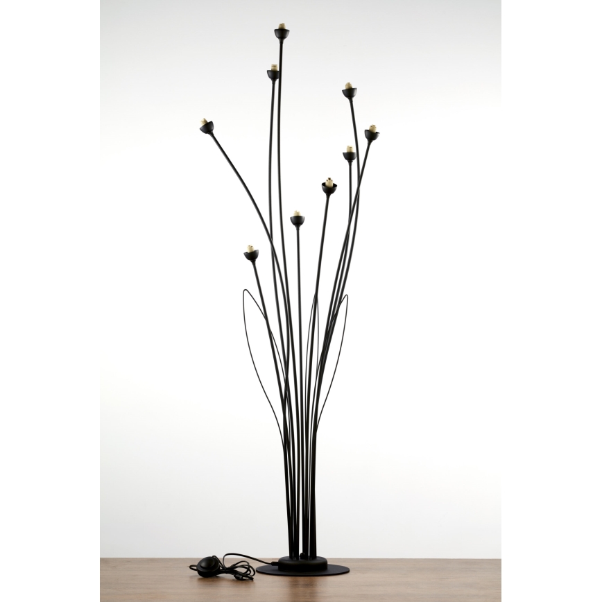 Jupiter 2058 - Stoječa svetilka GLORIOSA 9xG9/14W/230V črna