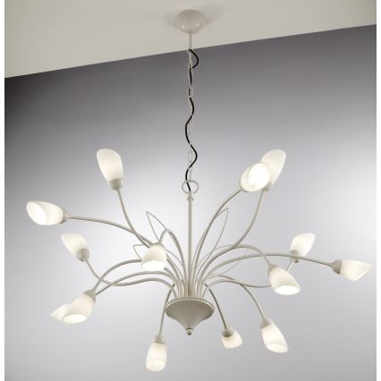 Jupiter 2062 - Lestenec na verigi GLORIOSA 15xG9/14W/230V kremne barve