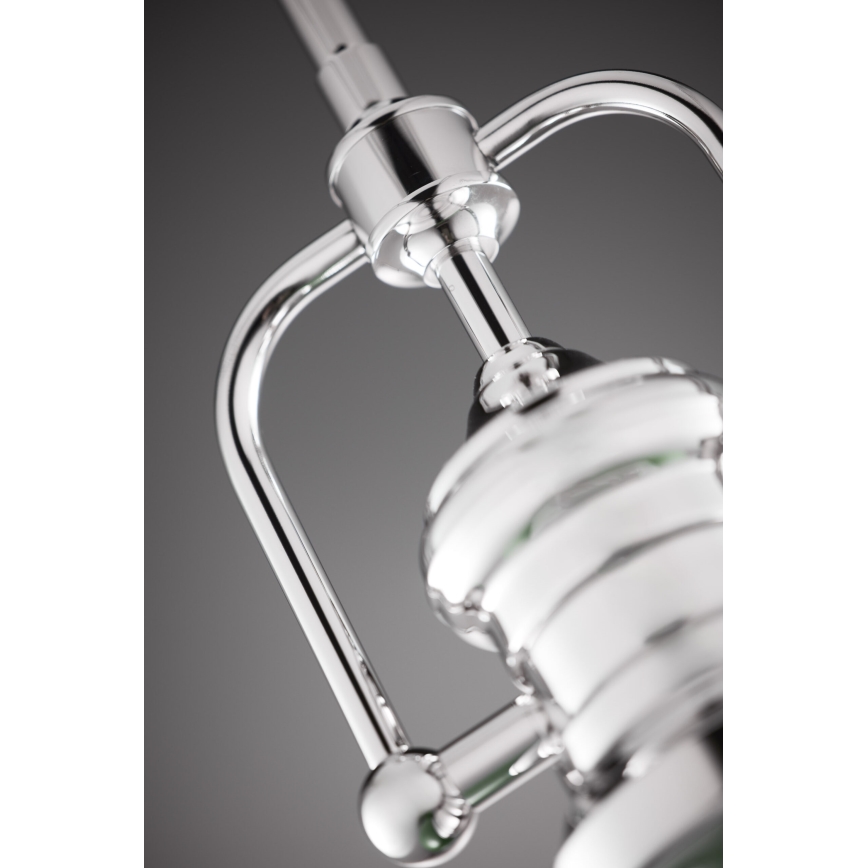 Jupiter 2071 - Stropni lestenec na drogu PLATINO 1xE27/15W/230V zelena/sijajni krom