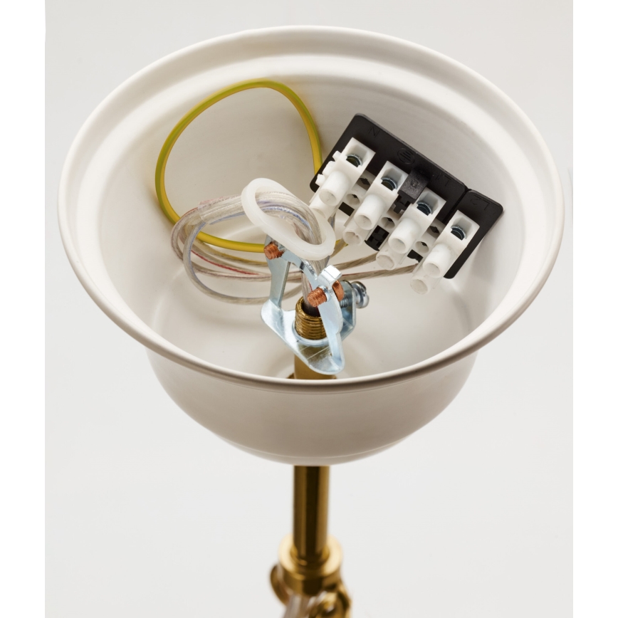 Jupiter 2084 - Lestenec na verigi SAMBA 5xE27/15W/230V bela/zlata