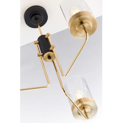 Jupiter 2087 - Lestenec na drogu RAMIREZ 3xE27/15W/230V v zlati/črni barvi