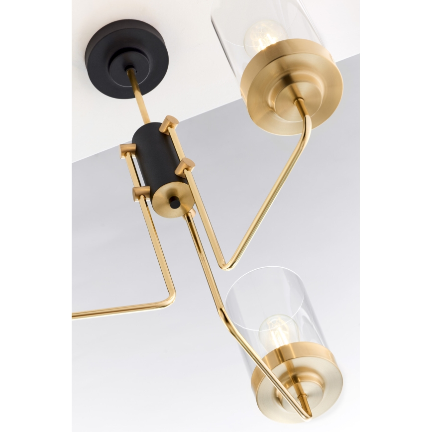 Jupiter 2087 - Lestenec na drogu RAMIREZ 3xE27/15W/230V v zlati/črni barvi