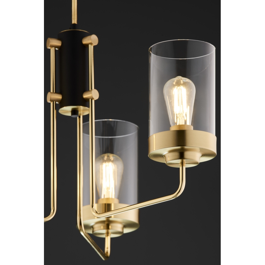 Jupiter 2087 - Lestenec na drogu RAMIREZ 3xE27/15W/230V v zlati/črni barvi