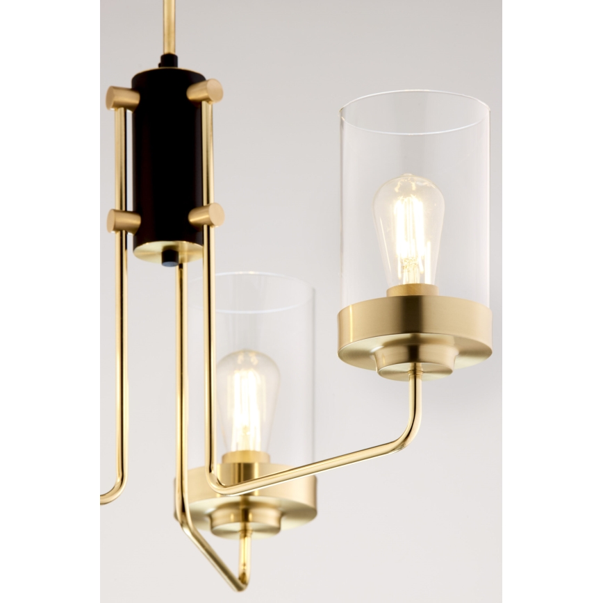 Jupiter 2087 - Lestenec na drogu RAMIREZ 3xE27/15W/230V v zlati/črni barvi