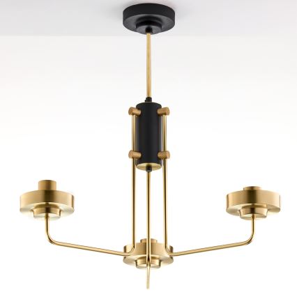 Jupiter 2087 - Lestenec na drogu RAMIREZ 3xE27/15W/230V v zlati/črni barvi