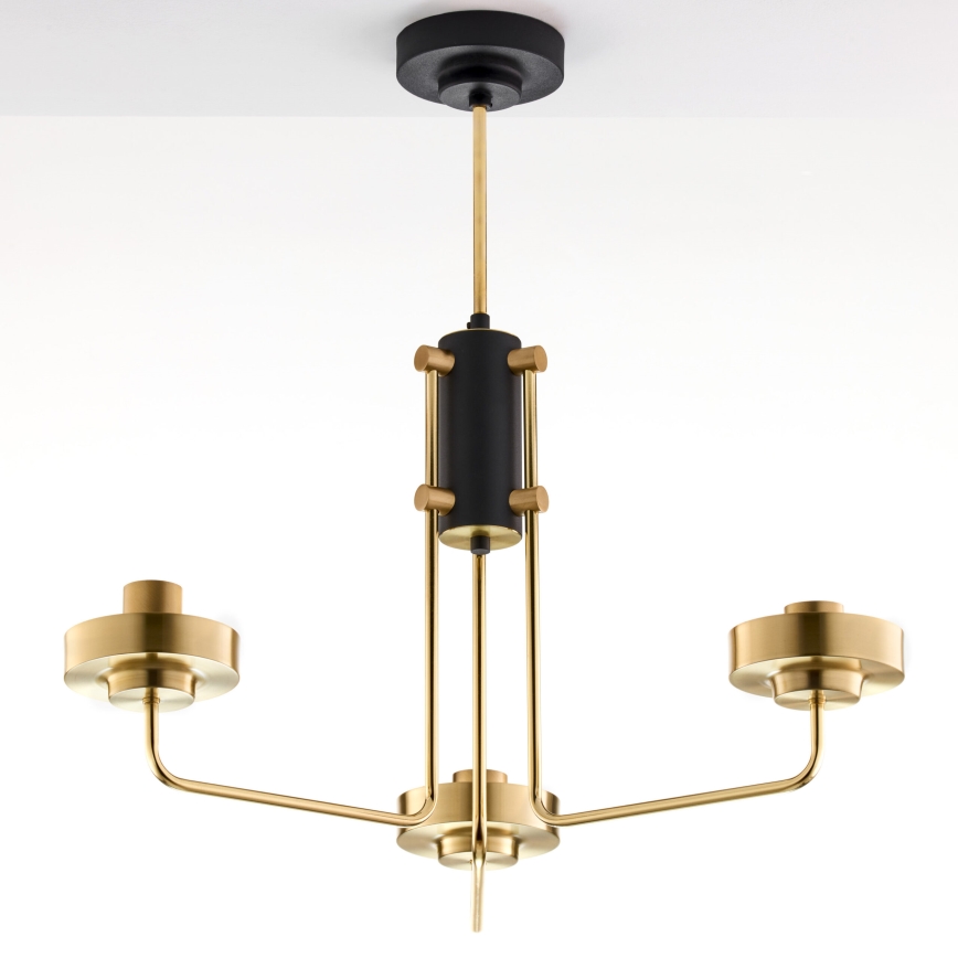 Jupiter 2087 - Lestenec na drogu RAMIREZ 3xE27/15W/230V v zlati/črni barvi