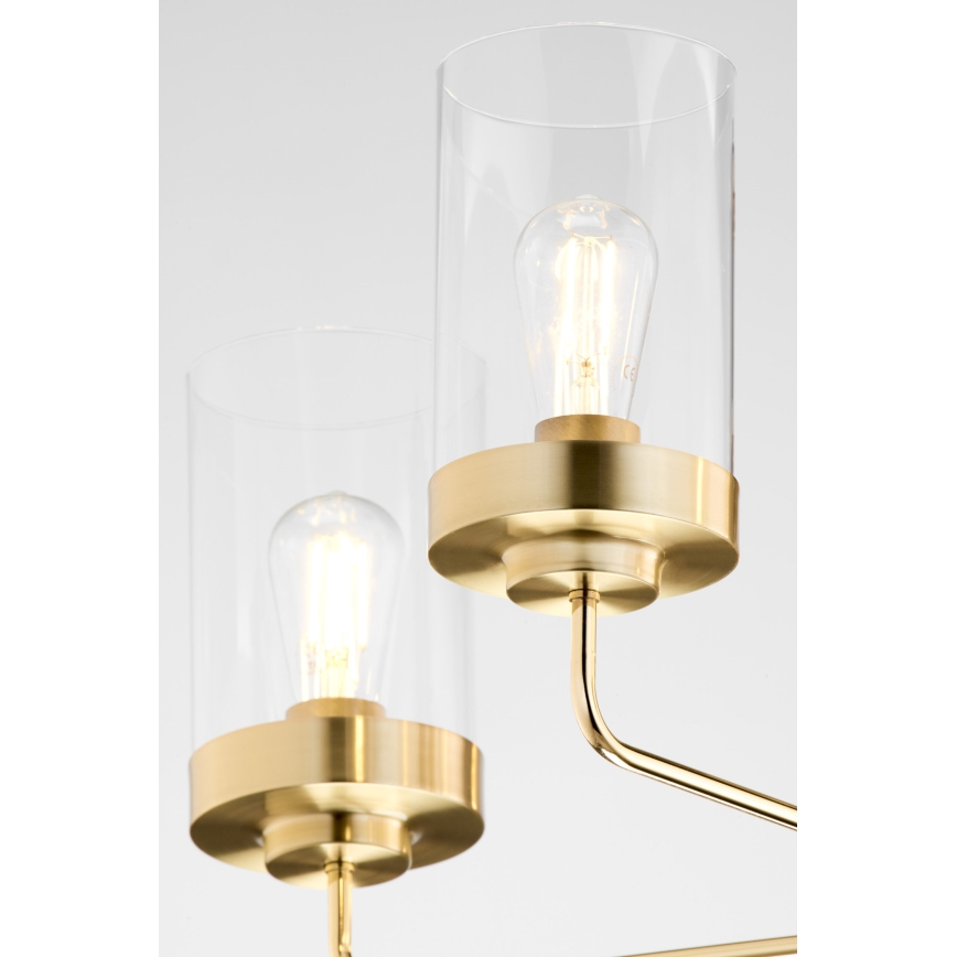 Jupiter 2088 - Lestenec na steblu RAMIREZ 5xE27/15W/230V zlata/črna