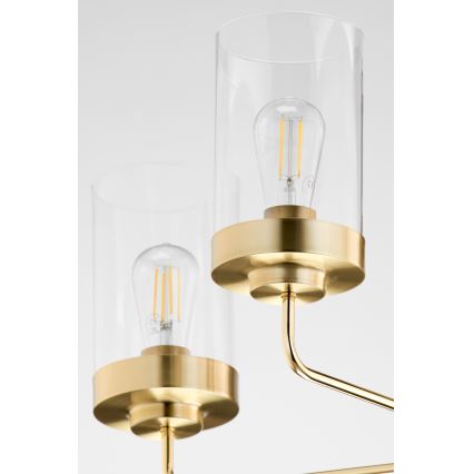 Jupiter 2088 - Lestenec na steblu RAMIREZ 5xE27/15W/230V zlata/črna