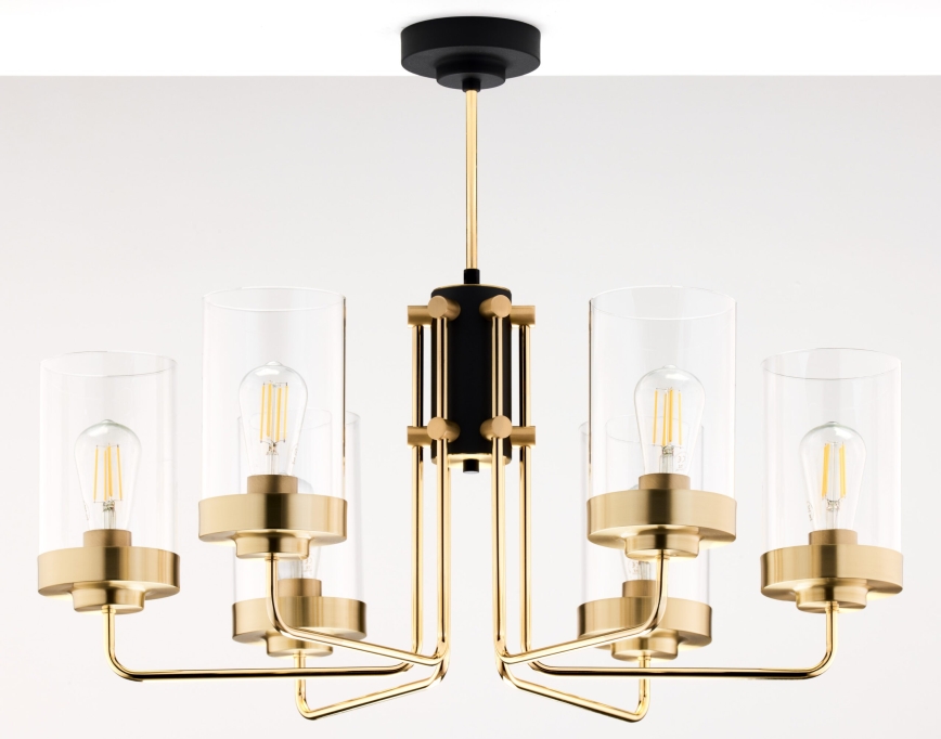 Jupiter 2089 - Lestenec na drogu RAMIREZ 6xE27/15W/230V zlata/črna