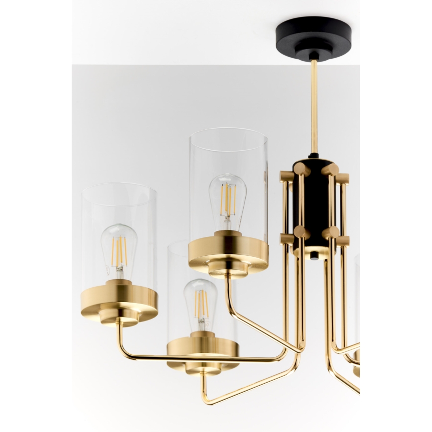 Jupiter 2089 - Lestenec na drogu RAMIREZ 6xE27/15W/230V zlata/črna